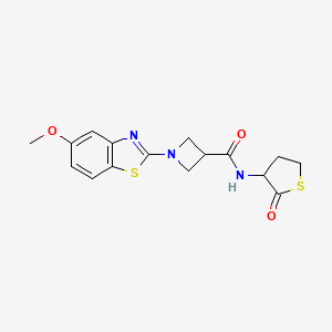 B2458690 1-(5-methoxybenzo[d]thiazol-2-yl)-N-(2-oxotetrahydrothiophen-3-yl)azetidine-3-carboxamide CAS No. 1396627-04-5