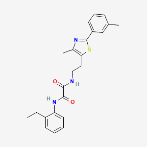 B2458694 N1-(2-ethylphenyl)-N2-(2-(4-methyl-2-(m-tolyl)thiazol-5-yl)ethyl)oxalamide CAS No. 894019-01-3
