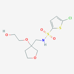 5-chloro-N-((3-(2-hydroxyethoxy)tetrahydrofuran-3-yl)methyl)thiophene-2-sulfonamide