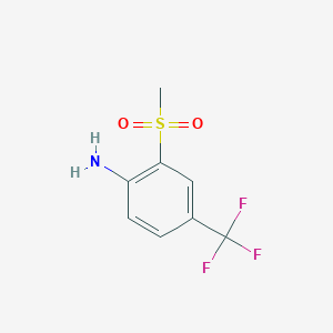 molecular formula C8H8F3NO2S B2458715 2-Methylsulfonyl-4-(trifluoromethyl)aniline CAS No. 1892891-39-2
