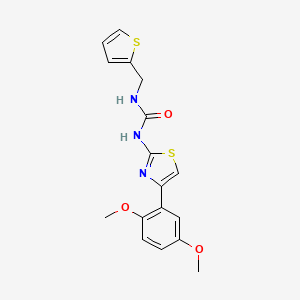 molecular formula C17H17N3O3S2 B2458719 1-(4-(2,5-Dimethoxyphenyl)thiazol-2-yl)-3-(thiophen-2-ylmethyl)urea CAS No. 1203300-89-3