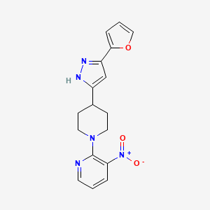 4-[5-(2-furyl)-1H-pyrazol-3-yl]-1-(3-nitro-2-pyridinyl)piperidine
