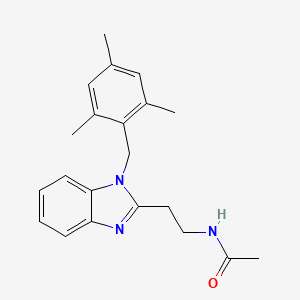 N-(2-{1-[(2,4,6-trimethylphenyl)methyl]benzimidazol-2-yl}ethyl)acetamide
