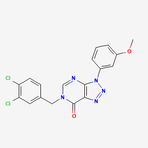 molecular formula C18H13Cl2N5O2 B2458729 6-(3,4-二氯苄基)-3-(3-甲氧基苯基)-3H-[1,2,3]三唑并[4,5-d]嘧啶-7(6H)-酮 CAS No. 892481-43-5