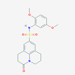 N-(2,5-dimethoxyphenyl)-3-oxo-1,2,3,5,6,7-hexahydropyrido[3,2,1-ij]quinoline-9-sulfonamide