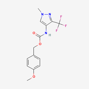 4-methoxybenzyl N-[1-methyl-3-(trifluoromethyl)-1H-pyrazol-4-yl]carbamate