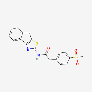 N-(8H-indeno[1,2-d]thiazol-2-yl)-2-(4-(methylsulfonyl)phenyl)acetamide