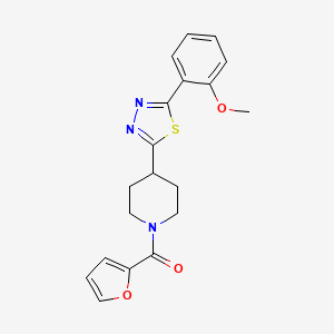 Furan-2-yl(4-(5-(2-methoxyphenyl)-1,3,4-thiadiazol-2-yl)piperidin-1-yl)methanone