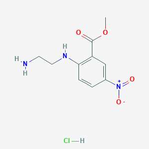 molecular formula C10H14ClN3O4 B2458753 Methyl 2-[(2-aminoethyl)amino]-5-nitrobenzoate hydrochloride CAS No. 2222511-84-2
