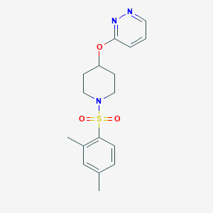 molecular formula C17H21N3O3S B2458754 3-((1-((2,4-Dimethylphenyl)sulfonyl)piperidin-4-yl)oxy)pyridazine CAS No. 1797221-91-0