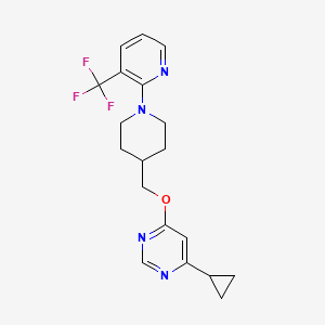 4-Cyclopropyl-6-((1-(3-(trifluoromethyl)pyridin-2-yl)piperidin-4-yl)methoxy)pyrimidine
