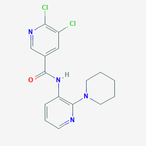 5,6-dichloro-N-[2-(piperidin-1-yl)pyridin-3-yl]pyridine-3-carboxamide