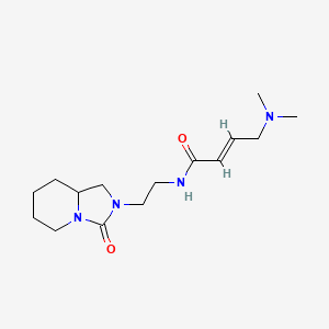(E)-4-(Dimethylamino)-N-[2-(3-oxo-1,5,6,7,8,8a-hexahydroimidazo[1,5-a]pyridin-2-yl)ethyl]but-2-enamide