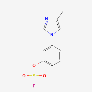 molecular formula C10H9FN2O3S B2458773 1-(3-Fluorosulfonyloxyphenyl)-4-methylimidazole CAS No. 2411262-35-4