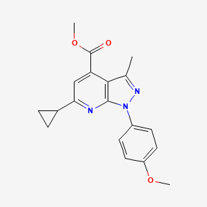 methyl 6-cyclopropyl-1-(4-methoxyphenyl)-3-methyl-1H-pyrazolo[3,4-b]pyridine-4-carboxylate