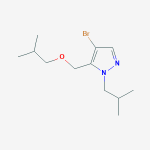 molecular formula C12H21BrN2O B2458786 4-bromo-5-(isobutoxymethyl)-1-isobutyl-1H-pyrazole CAS No. 1855941-10-4