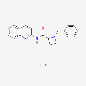(2R)-1-Benzyl-N-quinolin-2-ylazetidine-2-carboxamide;hydrochloride