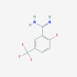 molecular formula C8H6F4N2 B2458790 2-Fluoro-5-(trifluoromethyl)benzenecarboximidamide CAS No. 1379330-90-1