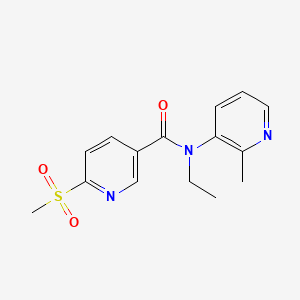 molecular formula C15H17N3O3S B2458791 N-Ethyl-N-(2-methylpyridin-3-yl)-6-methylsulfonylpyridine-3-carboxamide CAS No. 2249151-39-9