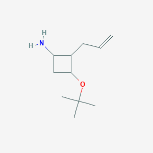 molecular formula C11H21NO B2458792 3-[(2-Methylpropan-2-yl)oxy]-2-prop-2-enylcyclobutan-1-amine CAS No. 2287283-74-1