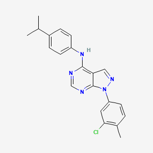 1-(3-chloro-4-methylphenyl)-N-[4-(propan-2-yl)phenyl]-1H-pyrazolo[3,4-d]pyrimidin-4-amine