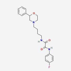 N1-(4-fluorophenyl)-N2-(4-(2-phenylmorpholino)butyl)oxalamide