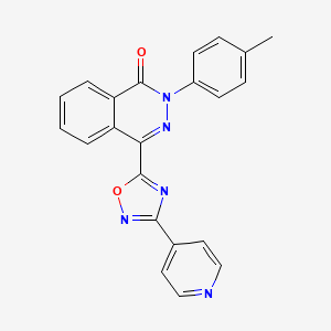 molecular formula C22H15N5O2 B2458818 4-(3-(pyridin-4-yl)-1,2,4-oxadiazol-5-yl)-2-(p-tolyl)phthalazin-1(2H)-one CAS No. 1291856-53-5
