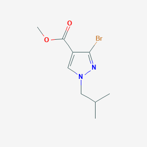 molecular formula C9H13BrN2O2 B2458820 Methyl 3-bromo-1-(2-methylpropyl)pyrazole-4-carboxylate CAS No. 1946812-64-1
