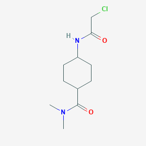 molecular formula C11H19ClN2O2 B2458821 4-[(2-Chloroacetyl)amino]-N,N-dimethylcyclohexane-1-carboxamide CAS No. 2411229-74-6