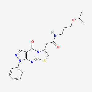 N-(3-isopropoxypropyl)-2-(4-oxo-1-phenyl-1,4,6,7-tetrahydropyrazolo[3,4-d]thiazolo[3,2-a]pyrimidin-6-yl)acetamide