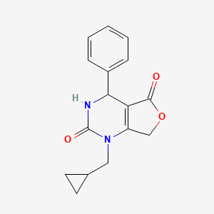 molecular formula C16H16N2O3 B2458824 1-(cyclopropylmethyl)-4-phenyl-4,7-dihydrofuro[3,4-d]pyrimidine-2,5(1H,3H)-dione CAS No. 1790325-95-9