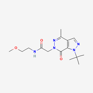 2-(1-(tert-butyl)-4-methyl-7-oxo-1H-pyrazolo[3,4-d]pyridazin-6(7H)-yl)-N-(2-methoxyethyl)acetamide