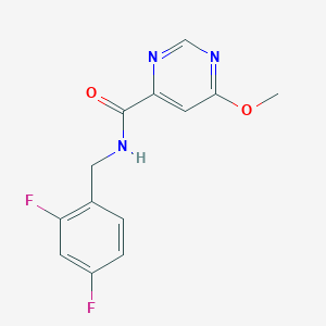 molecular formula C13H11F2N3O2 B2458829 N-(2,4-difluorobenzyl)-6-methoxypyrimidine-4-carboxamide CAS No. 2034579-50-3