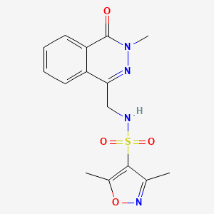 3,5-dimethyl-N-((3-methyl-4-oxo-3,4-dihydrophthalazin-1-yl)methyl)isoxazole-4-sulfonamide