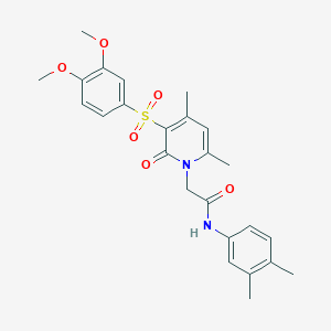2-(3-((3,4-dimethoxyphenyl)sulfonyl)-4,6-dimethyl-2-oxopyridin-1(2H)-yl)-N-(3,4-dimethylphenyl)acetamide