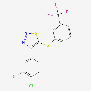 4-(3,4-Dichlorophenyl)-1,2,3-thiadiazol-5-yl 3-(trifluoromethyl)phenyl sulfide