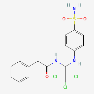 2-phenyl-N-(2,2,2-trichloro-1-((4-sulfamoylphenyl)amino)ethyl)acetamide