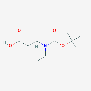 molecular formula C11H21NO4 B2458850 3-{[(Tert-butoxy)carbonyl](ethyl)amino}butanoic acid CAS No. 1343386-72-0