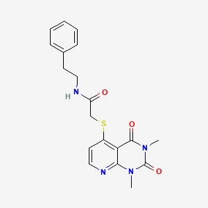 2-((1,3-dimethyl-2,4-dioxo-1,2,3,4-tetrahydropyrido[2,3-d]pyrimidin-5-yl)thio)-N-phenethylacetamide