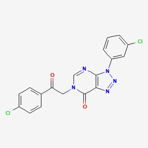 3-(3-chlorophenyl)-6-(2-(4-chlorophenyl)-2-oxoethyl)-3H-[1,2,3]triazolo[4,5-d]pyrimidin-7(6H)-one