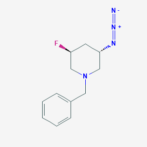 molecular formula C12H15FN4 B2458856 (3S,5S)-3-azido-1-benzyl-5-fluoropiperidine CAS No. 2247844-76-2