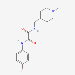 molecular formula C15H20FN3O2 B2458863 N1-(4-fluorophenyl)-N2-((1-methylpiperidin-4-yl)methyl)oxalamide CAS No. 953224-10-7