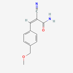 molecular formula C12H12N2O2 B2458870 (2Z)-2-Cyano-3-[4-(methoxymethyl)phenyl]prop-2-enamide CAS No. 1436371-17-3