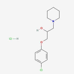 molecular formula C14H21Cl2NO2 B2458873 盐酸1-(4-氯苯氧基)-3-(哌啶-1-基)丙烷-2-醇 CAS No. 468714-49-0