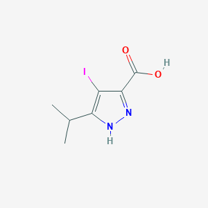 molecular formula C7H9IN2O2 B2458874 4-iodo-3-(propan-2-yl)-1H-pyrazole-5-carboxylic acid CAS No. 1290937-45-9