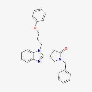 1-Benzyl-4-[1-(3-phenoxypropyl)benzimidazol-2-yl]pyrrolidin-2-one