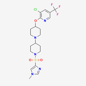 4-{[3-chloro-5-(trifluoromethyl)pyridin-2-yl]oxy}-1'-[(1-methyl-1H-imidazol-4-yl)sulfonyl]-1,4'-bipiperidine
