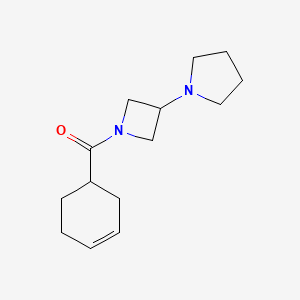 molecular formula C14H22N2O B2458887 Cyclohex-3-en-1-yl(3-(pyrrolidin-1-yl)azetidin-1-yl)methanone CAS No. 2320381-26-6