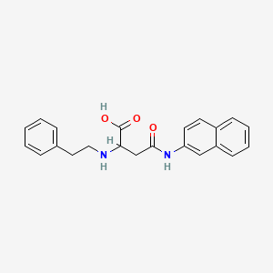 molecular formula C22H22N2O3 B2458898 4-(Naphthalen-2-ylamino)-4-oxo-2-(phenethylamino)butanoic acid CAS No. 1047683-14-6