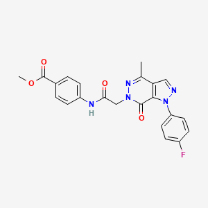 methyl 4-(2-(1-(4-fluorophenyl)-4-methyl-7-oxo-1H-pyrazolo[3,4-d]pyridazin-6(7H)-yl)acetamido)benzoate
